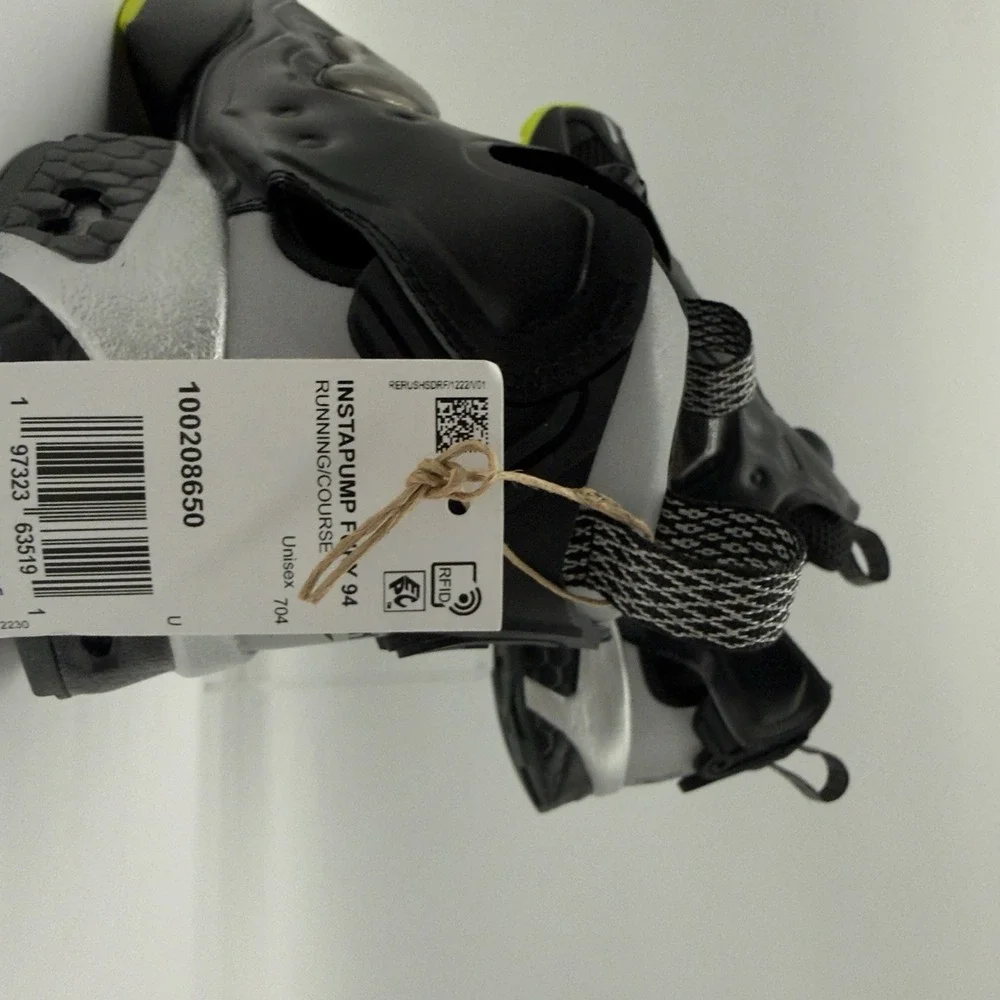 Reebok INSTAPUMP FURY 94 Running Shoes Men's Size 6.5‎ Blk/Gry/Lme